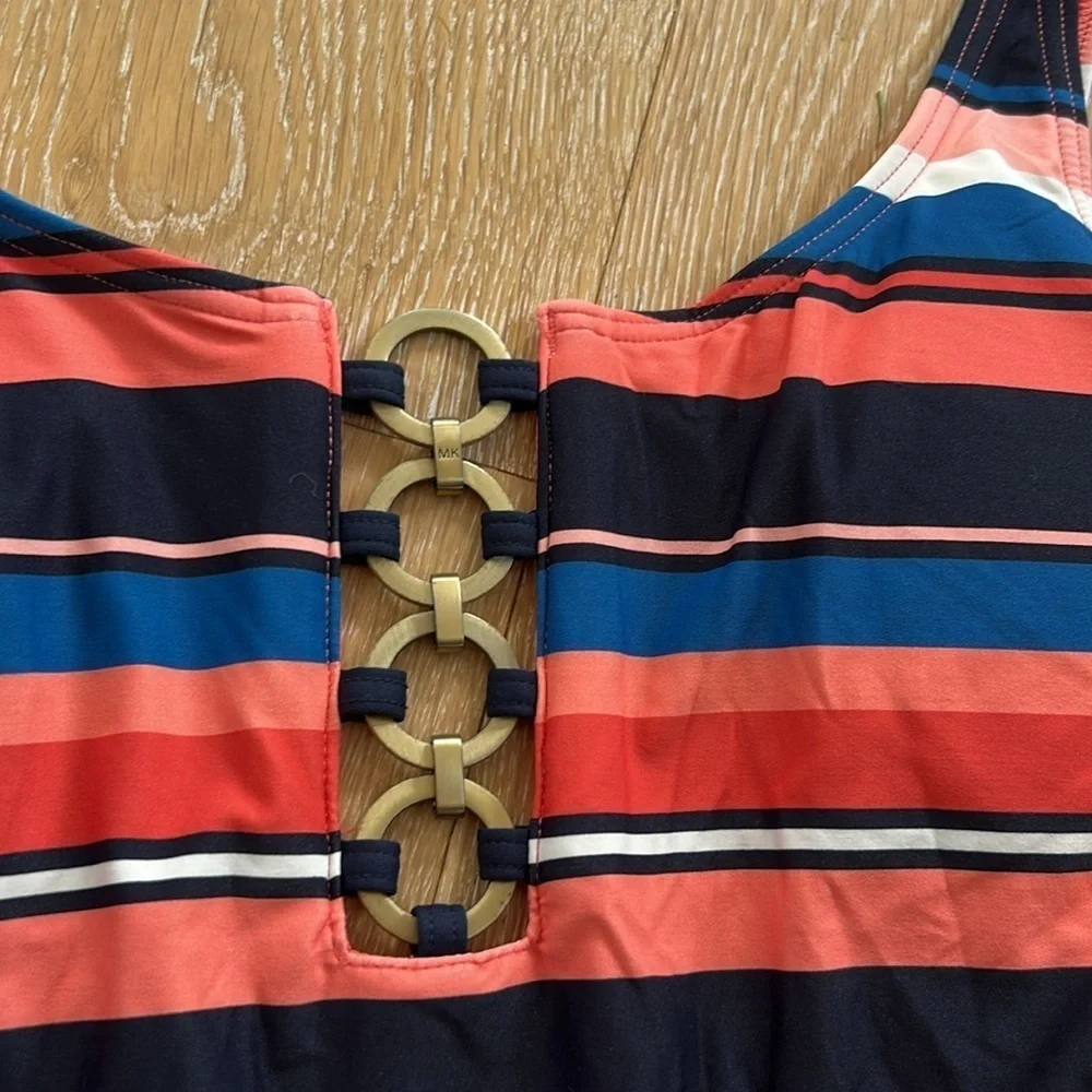 Michael Kors Chain Ring Persimmon One-piece Swimsuit